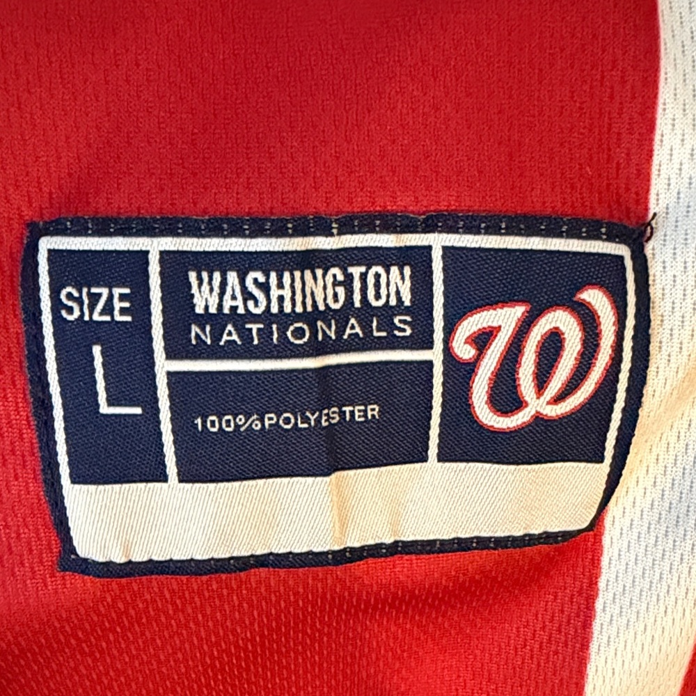 Red Washington Nationals Basketball Jersey - Picture 2 of 3